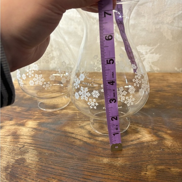 Pyrex White Lanterns with Snow Flake Accents - Picture 3 of 5